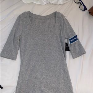 Grey 3 quarter sleeve t shirt